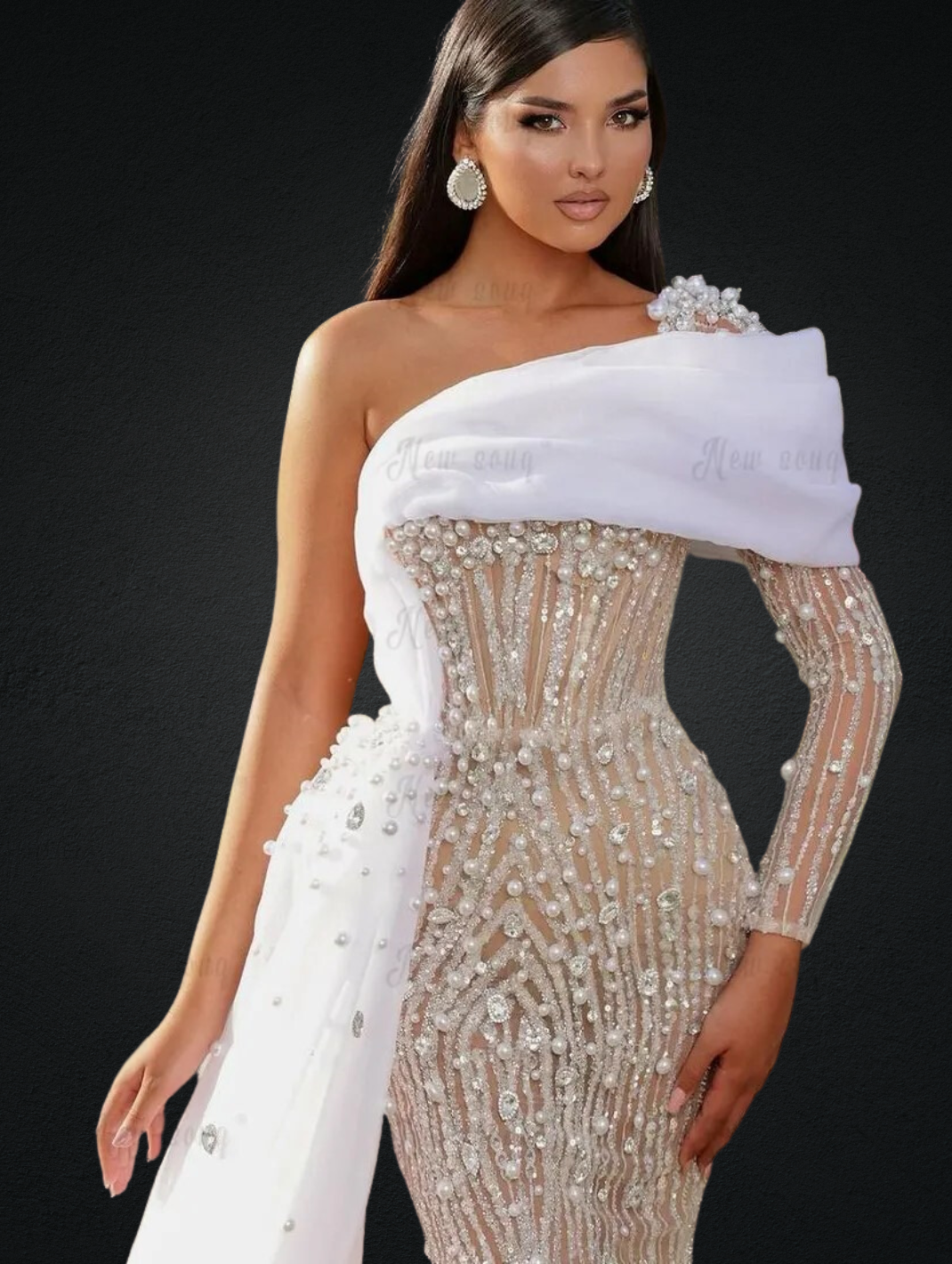 Gorgeous Pearls Beaded Party Dress