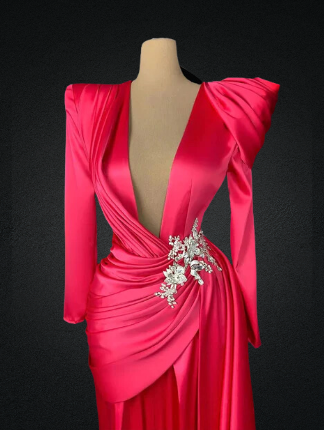 Haute Couture Fuchsia Celebrity Dress