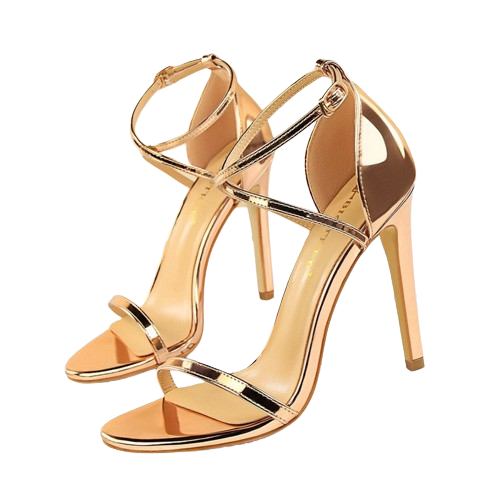 Women Gold High Heels Wedding Shoes