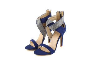 High heels sandals women shoes One-word sandals with thin heels