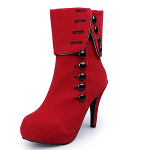 Women Short Plush Snow Botas Sexy High Heels Platform Ankle Boots