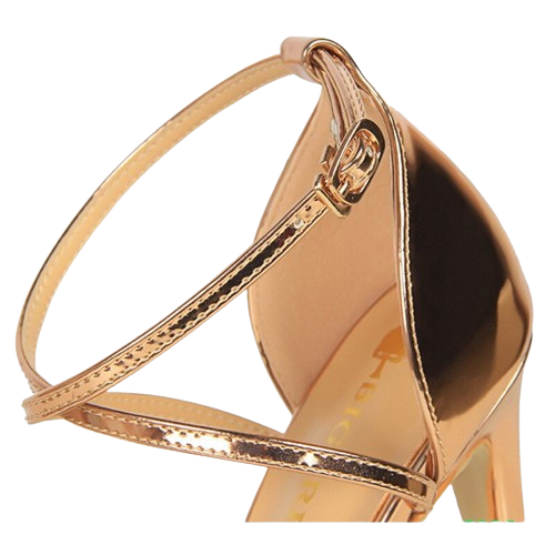 Women Gold High Heels Wedding Shoes