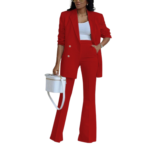 Women Solid Blazer Set