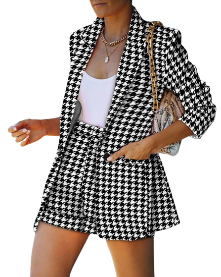 Women Solid Blazer Set