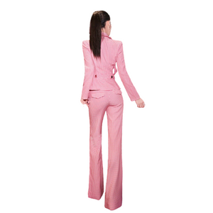 Female Houndstooth Trousers Suit