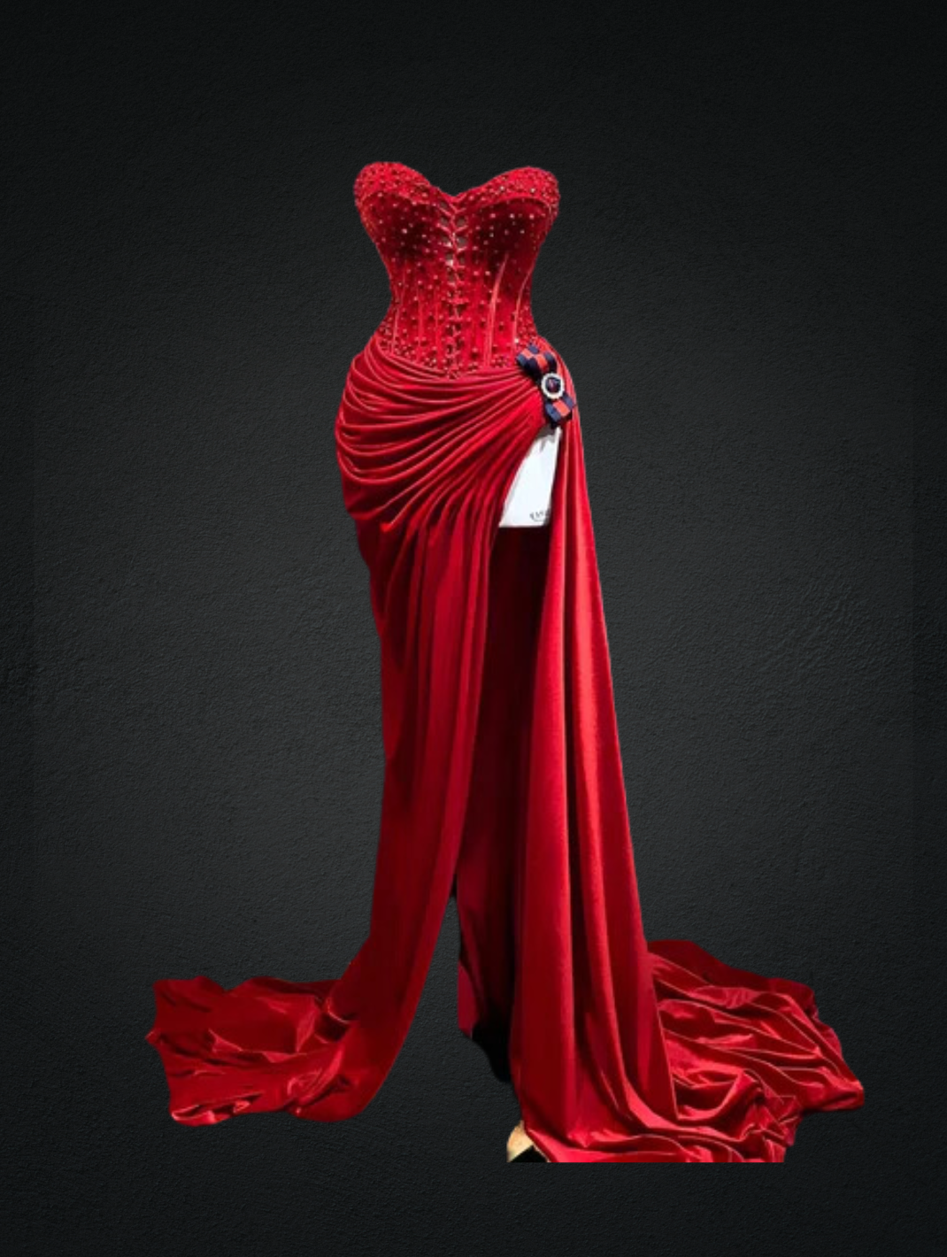 Turkish Couture Red Prom Dress