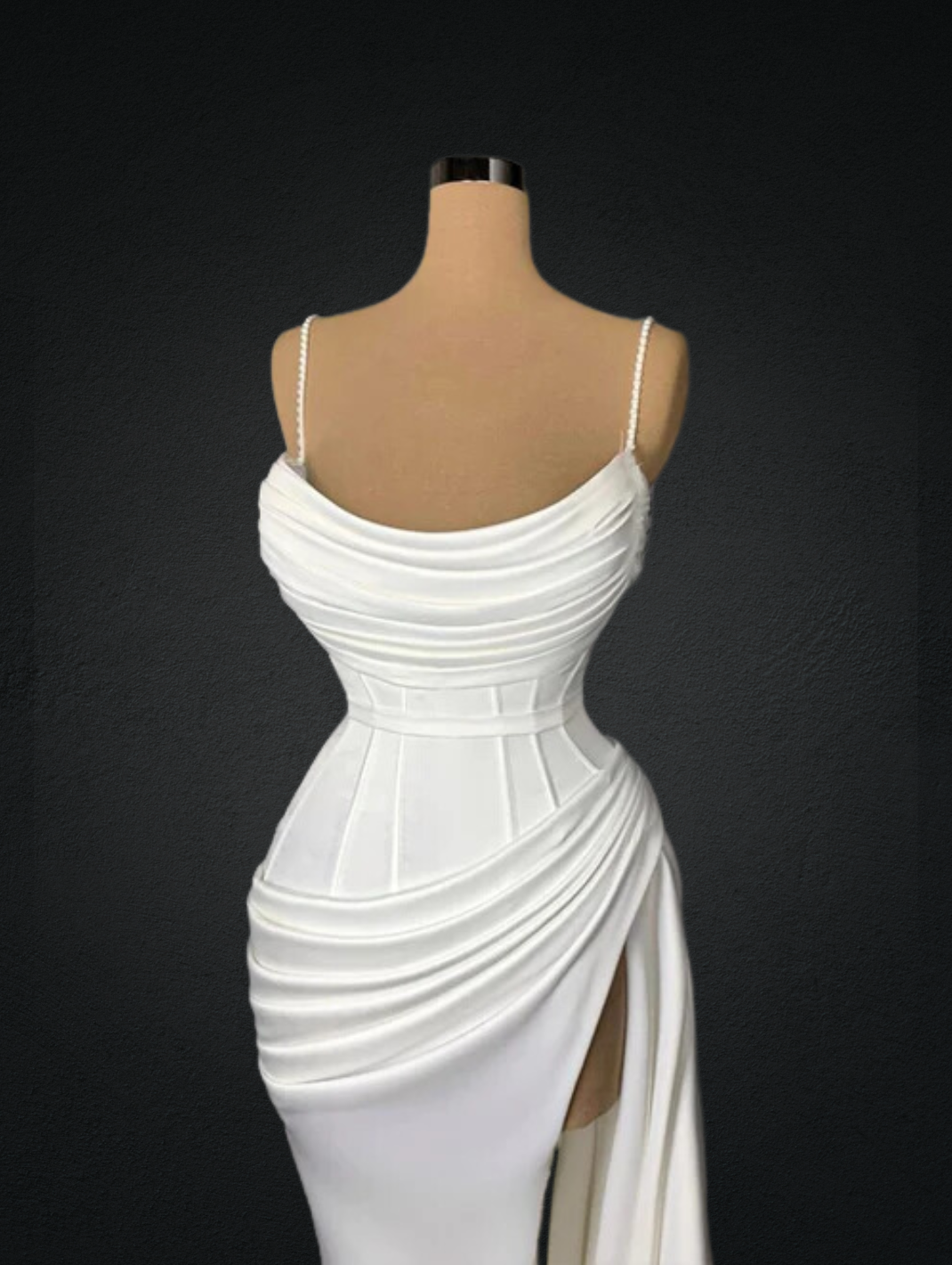 Plus Size White Evening Dress