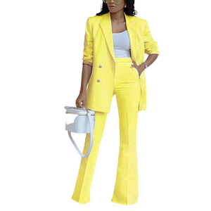 Women Solid Blazer Set