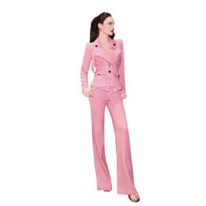 Female Houndstooth Trousers Suit