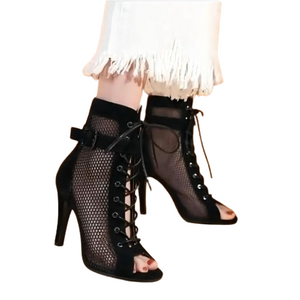 Women Ankle Boots High Heels Peep Toe