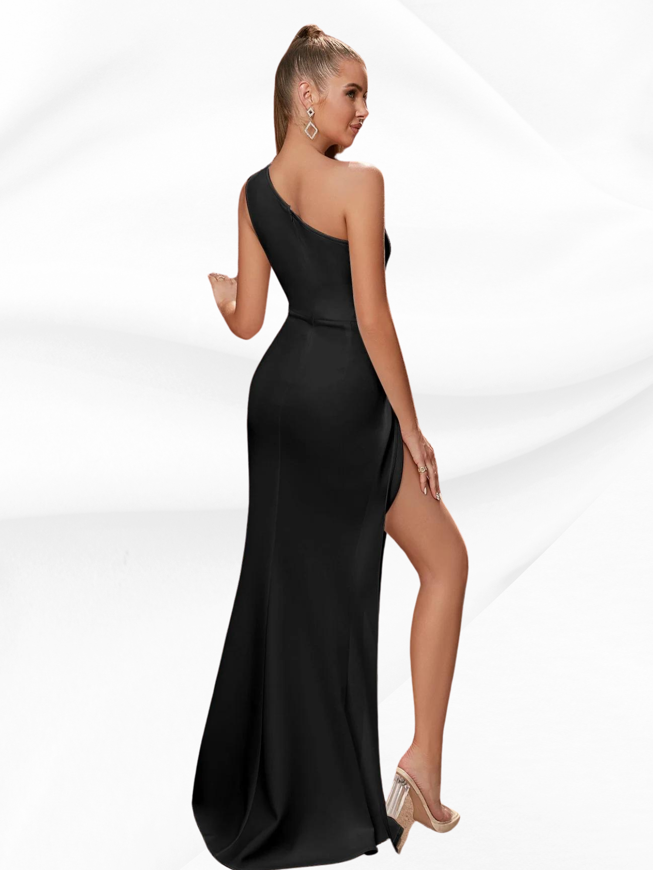 One Shoulder Women's Maxi Club Dress