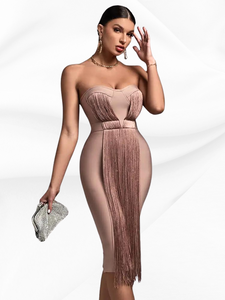 Women Strapless Bandage Dress