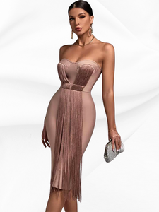 Women Strapless Bandage Dress