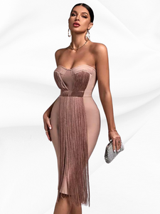 Women Strapless Bandage Dress