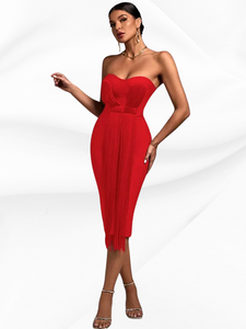 Women Strapless Bandage Dress