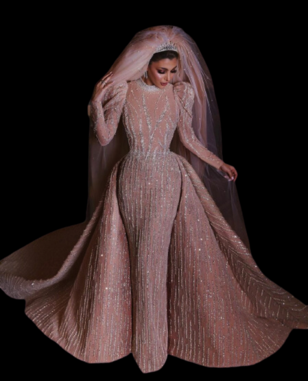 Arabic Beading Mermaid Wedding Dress