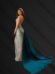 Sparkly Sequins Beads Prom Gown