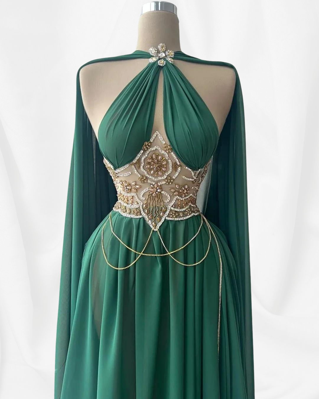 New Green Chiffon Evening Dresses