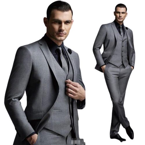 Men's Formal Suits Slim Fit Tuxedos (Jacket+Vest+Pants)