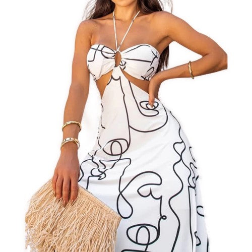 Backless Halter Summer Beach Dresses