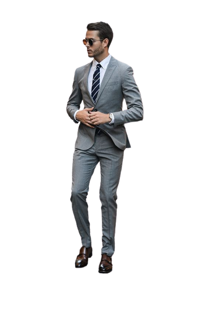 Men's Suit Casual Slim Fit Tuxedo 2 Piece Blazer Style Custom Suits Terno