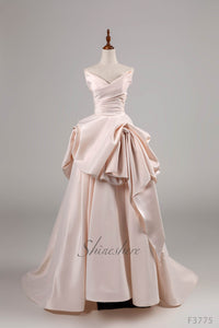 Jusere bridal dress elegant  pink wedding dress strapless