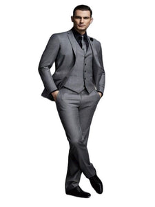 Slim Fit Blazer Tuxedos Men Suit Three Piece Jacket Pants Vest